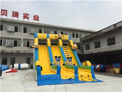Factory Price Outdoor Yellow Minion Inflatable Slides For Sale BY-DS-083